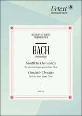 Complete Chorales for Four-Part Mixed Choir SATB Choral Score cover